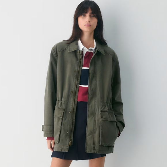 TNA Jackets & Blazers - TNA Oversided Jasper Field Utility Barn Chore Relaxed Jacket Olive Aritzia XXS